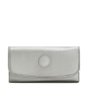 Kipling Money Land Metallic Snap Wallet Portefeuille Zilver | NL 1036WN